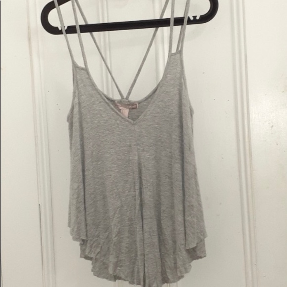 Forever 21 gray strappy tank top